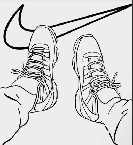 Jordan/Nike sneaker painting